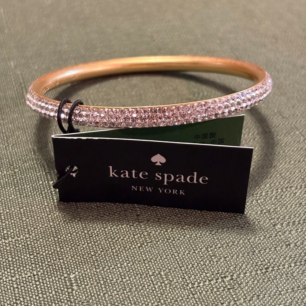Kate Spade Rhinestone Gold Bangle Bracelet